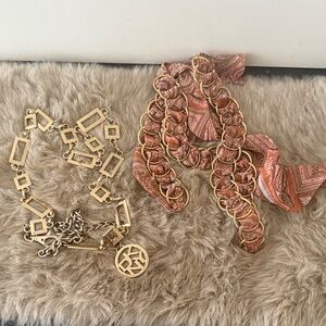 2 fer Donna Karen New York gold tone belt and unbranded belt